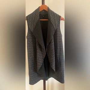 Adrienne Vittadini Wool Blend Open Front Sweater Vest Cardigan - Women's Small